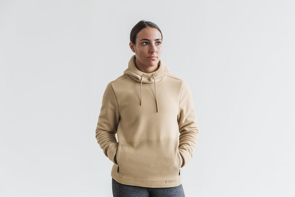 Nobull Arctic Women\'s Hoodie Beige | Australia (HX6210)